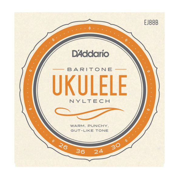 D'Addario EJ88B Nyltech Ukulele Strings, Baritone 