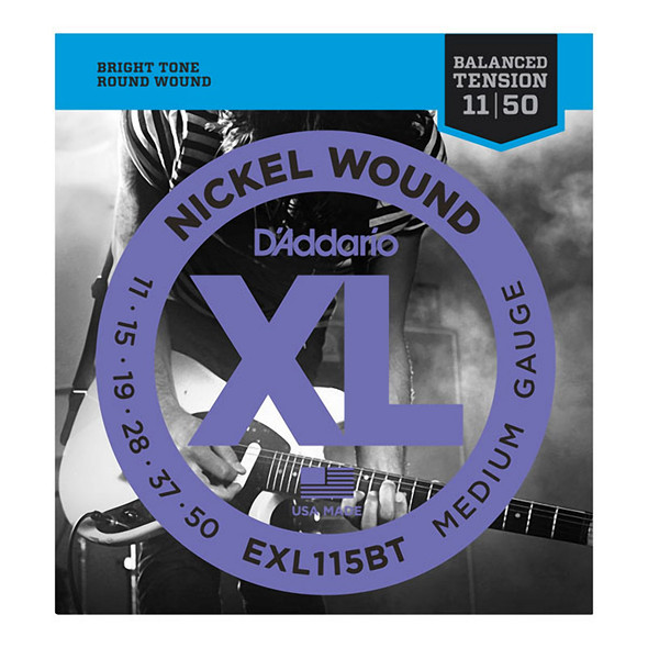 D'Addario EXL115BT Nickel Wound Electric Guitar Strings, Bal. Tension Med 11-50 