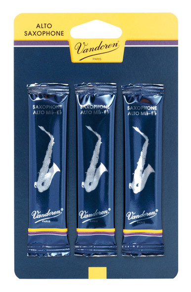 Vandoren SR21253 Traditional Alto Sax Reeds 2.5 (3 Pack) 