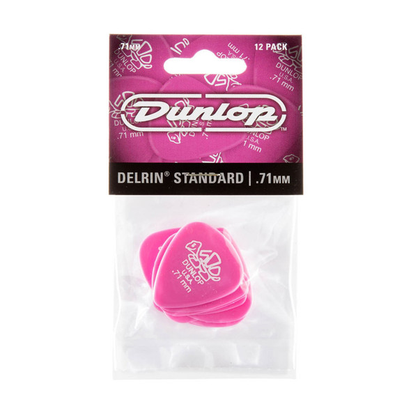 Dunlop Delrin 500 Picks 0.71mm, Pack of 12 