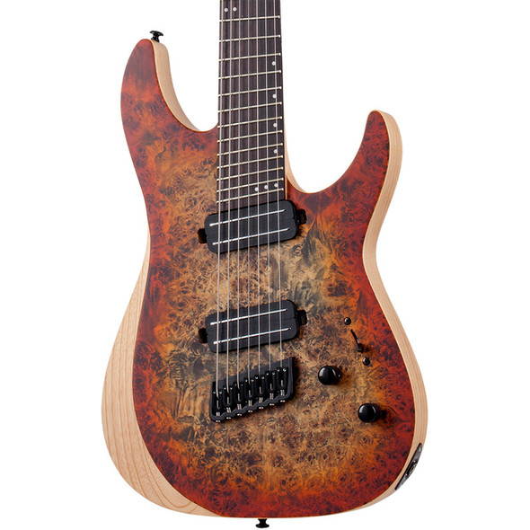 Schecter Reaper-7 Multi-Scale Electric Guitar, Inferno Burst 