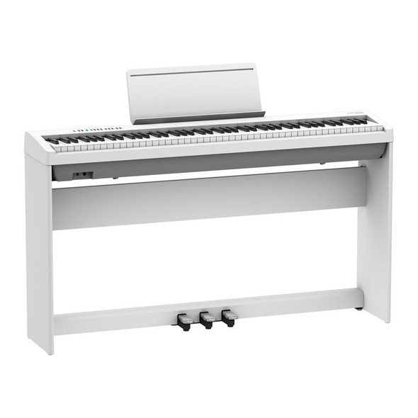 Roland FP-30X Digital Piano with Stand and Pedalboard, White 
