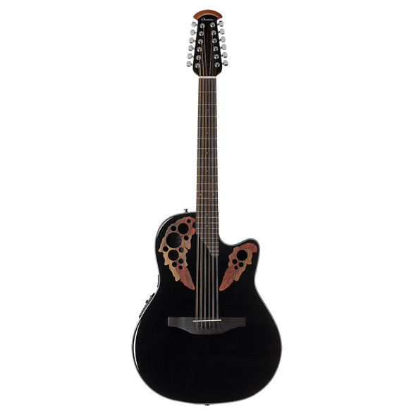 Ovation CE4412-5 Celebrity Elite 12-String Electro-Acoustic Guitar, Black 