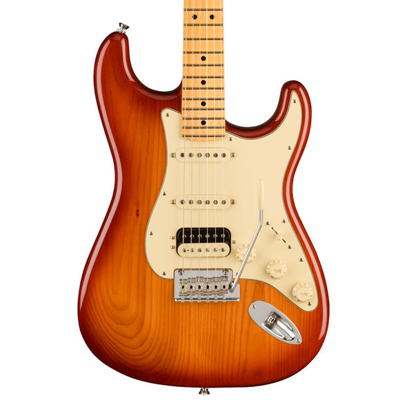 Fender American Professional II Stratocaster HSS, Electric Guitar, Sienna Sunburst, MN 