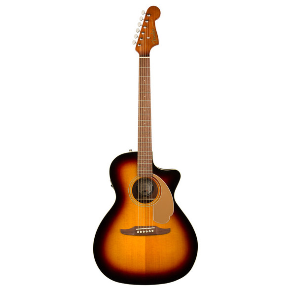 Fender Newporter Player Electro-Acoustic Guitar, Sunburst, WN 
