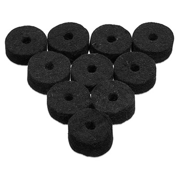 Ahead Jet Black Wool Cymbal Felts 10 Pack 1.5 X 0.5 