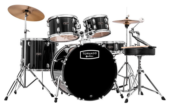 Mapex Tornado 22-Inch LA Fusion Drum Kit (Black) (as new)