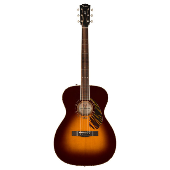 Fender PO-220E Paramount Electro-Acoustic Guitar, 3-Tone Vintage Sunburst 