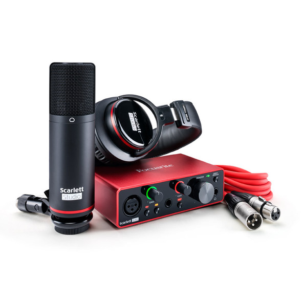 Focusrite Scarlett 2i2 Studio (3rd Gen) USB Audio Recording Bundle