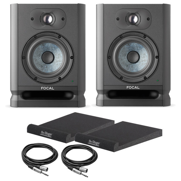 Focal Alpha 50 EVO Active Studio Monitors With Isolation Pads & Cables 
