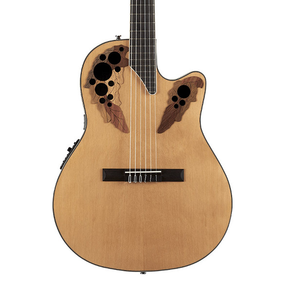 Ovation CE44C-4A Nylon String Electro-Acoustic Guitar, Natural Cedar 