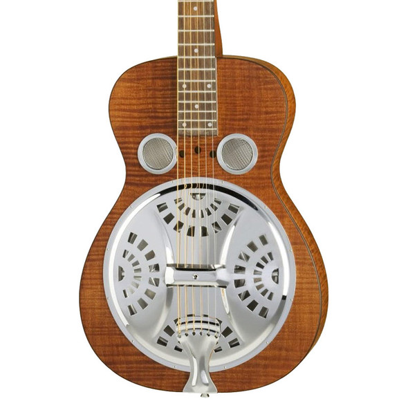 Epiphone Dobro Hound Dog Deluxe Round Neck Acoustic Resonator Guitar Vintage Brown 