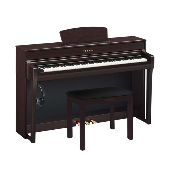 Yamaha CLP-735R Clavinova Digital Piano, Rosewood with Bench & Headphones 