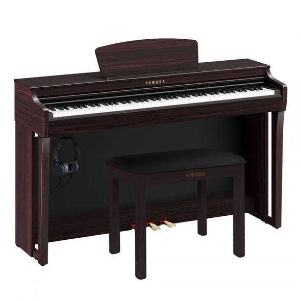 Yamaha CLP-725R Clavinova Digital Piano, Rosewood with Bench & Headphones 