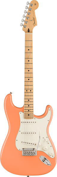 Fender Ltd Edition Player Stratocaster Electric Guitar, Pacific Peach, Maple Neck 