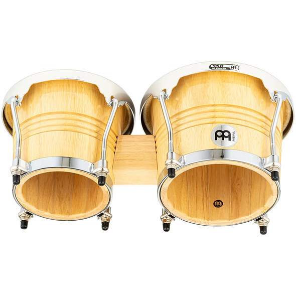 Meinl WB200NT-CH Wood Bongos in Natural in Chrome Hardware 