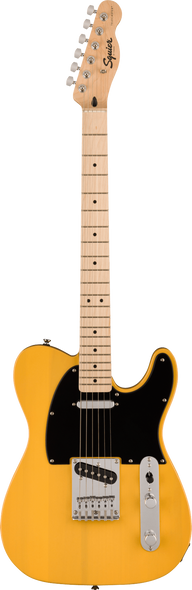 Fender Squier Sonic Telecaster Electric Guitar, Butterscotch Blonde, Maple Fingerboard 