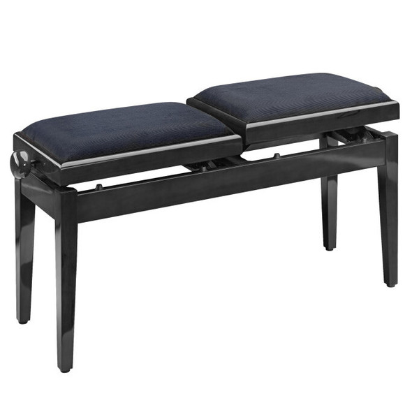 Stagg PB245 BKP VBK Twin / Duet Piano Bench Black, Height Adjustable 