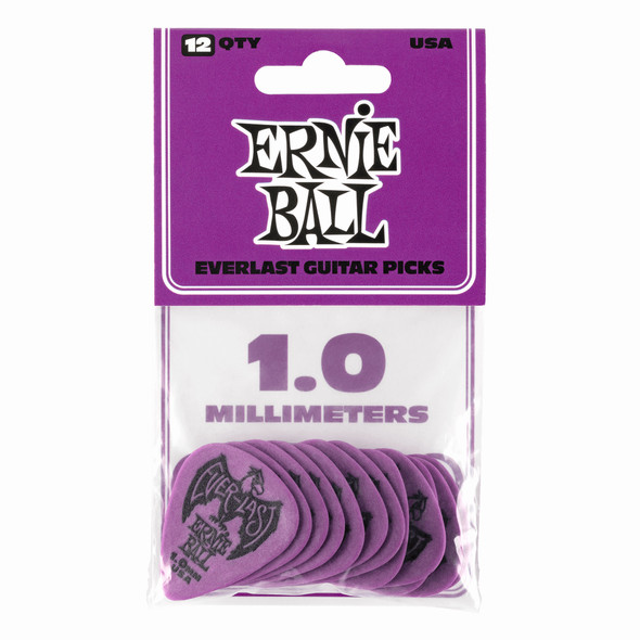 Ernie Ball Everlast 1.0 MM Picks, 12 Pack 