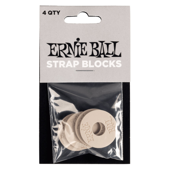 Ernie Ball Strap Blocks 4 Pack, Grey  