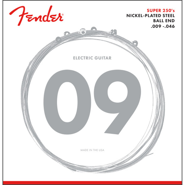 Fender Super 250's Nickel Plated Steel Guitar Strings, 9-46  