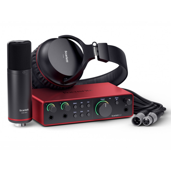 Focusrite Scarlett 2i2 Studio (4th Gen) USB Audio Recording Bundle 