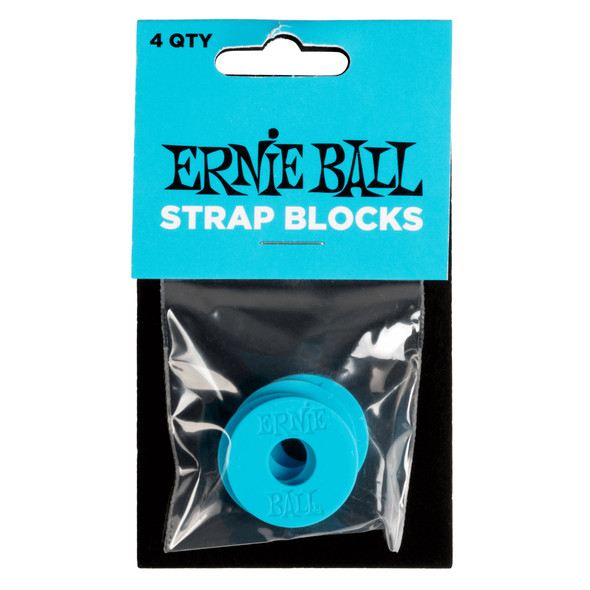 Ernie Ball Strap Blocks 4 Pack, Blue 