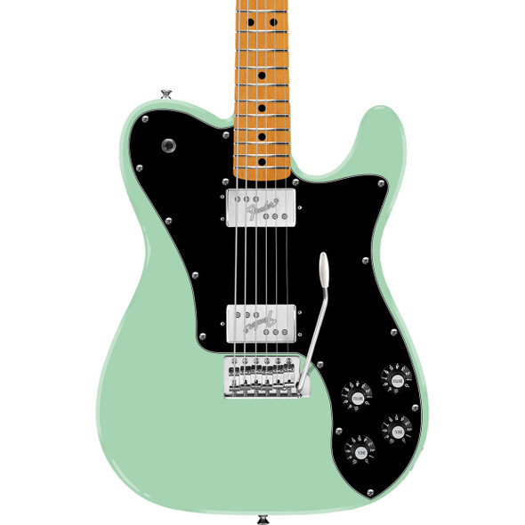 Fender Vintera II 70s Telecaster Deluxe Electric Guitar with Tremolo, Surf Green, Maple 
