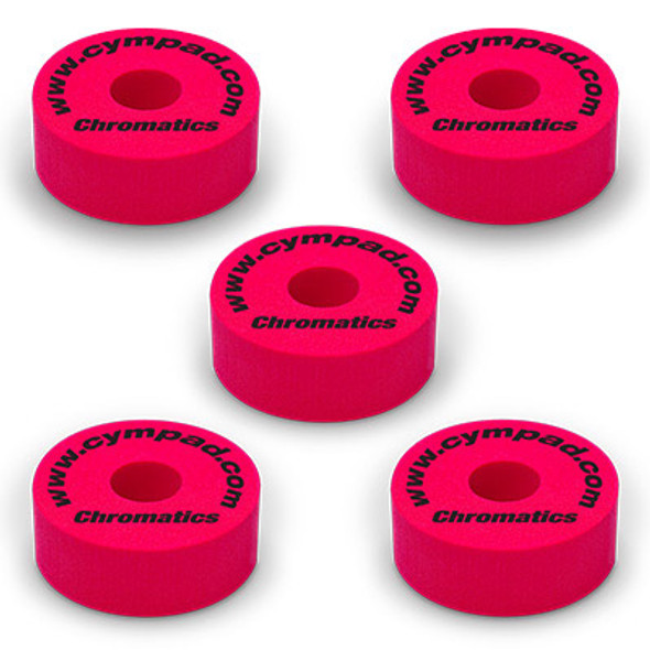 Cympad Chromatics Red 40 x 15mm Cymbal Pads, Set of 5 