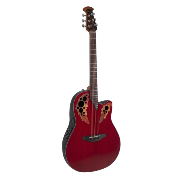 Ovation CE-48-RR-G Celebrity Elite Electro Acoustic Guitar, Ruby Red 