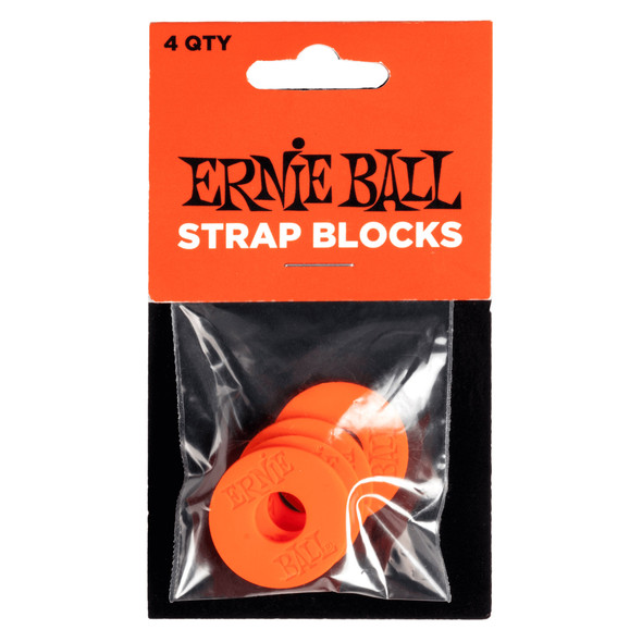 Ernie Ball Strap Blocks 4 Pack, Red 