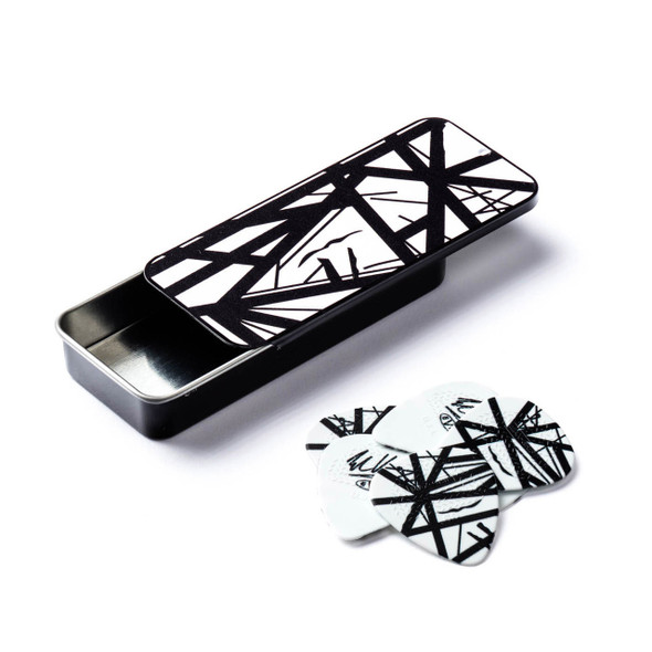 Jim Dunlop EVHPT03 Frankenstein Pick Tin, Black and White 