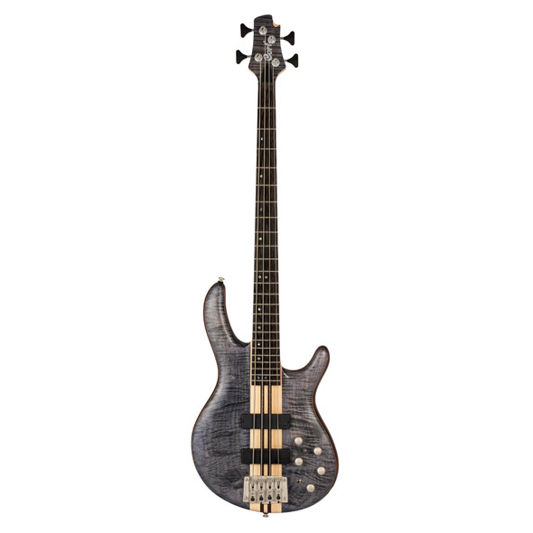 Cort Artisan A4 Plus FMMH Electric Bass Guitar, Open Pore Blue Black 