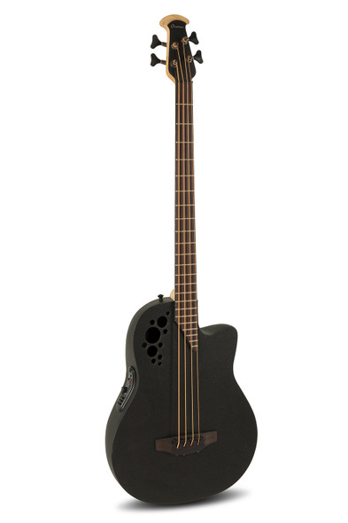 Ovation エレキベース 4弦 ブラウン Ovation AEB4 Mid Cutaway 4-string Bass, Multi Soundhole