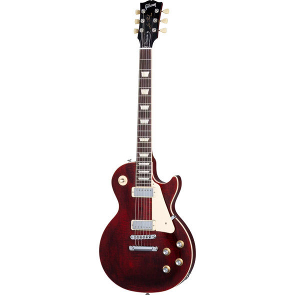 Gibson Les Paul 70s Deluxe Plain Top Electric Guitar, Wine Red 