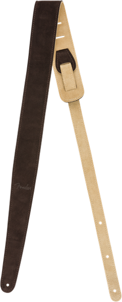 Fender 2 inch Suede Guitar Strap, Brown/Tan Reversible 