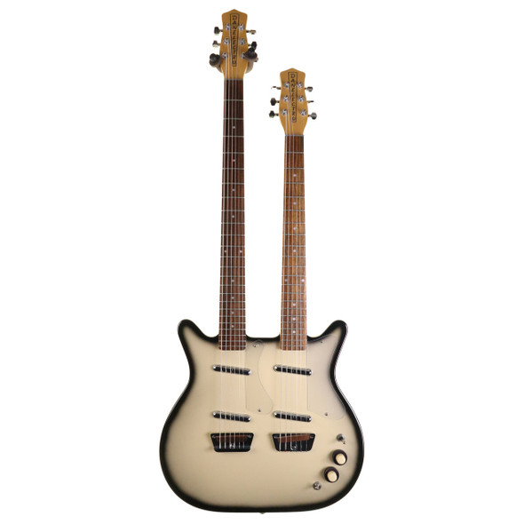 Danelectro Doubleneck Baritone and Guitar, Black Burst (pre-owned)