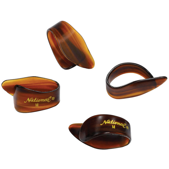 D'Addario National Celluloid Thumb Picks, Medium Tortoiseshell - 4-Pack 