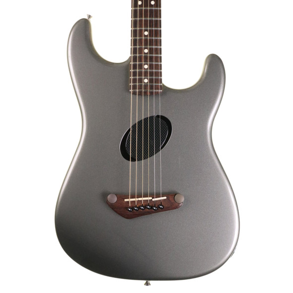 Fender Deluxe Series Acoustasonic Stratocaster Electro-Acoustic Guitar, Pewter (pre-owned)
