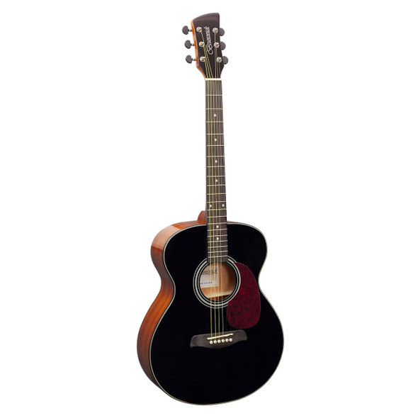 Brunswick BF200BK Grand Auditorium Acoustic Guitar, Black Gloss 