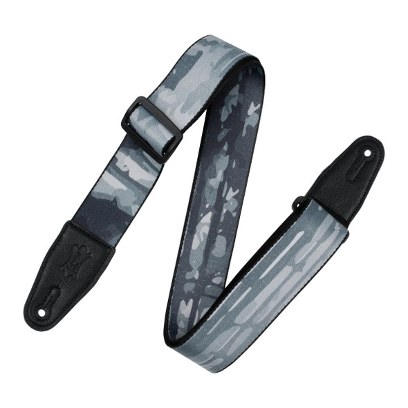 Levys Nature Poly Printed Guitar Strap Series, Grey Abstract Tree 