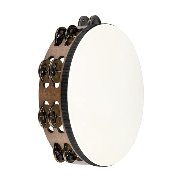 Meinl Percussion TAH2WB Traditional Wood Series Headed 10 Inch Tambourine 