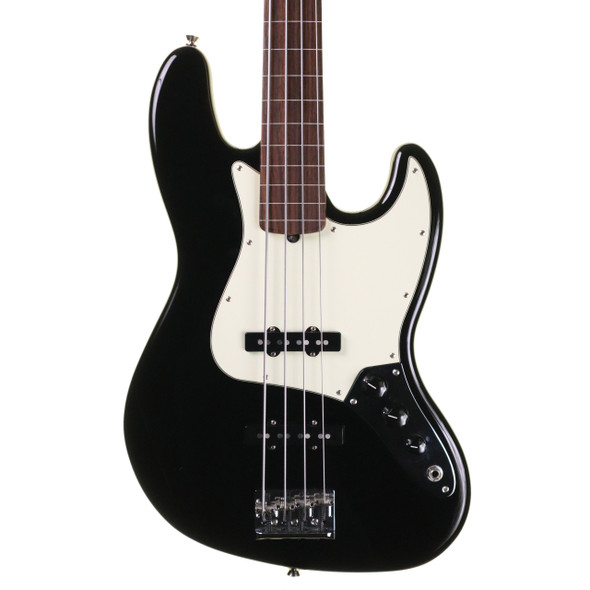 Fender American Pro Fretless Jazz Bass Guitar, Black with Case (pre-owned)