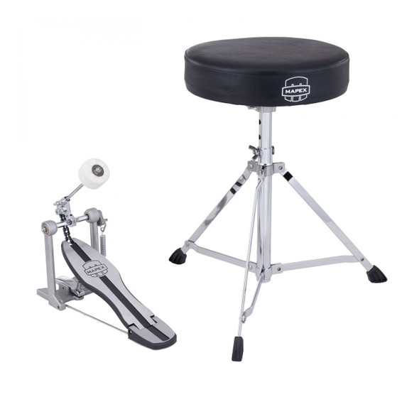Mapex HP-PT250 Single Pedal & T400 Drum Throne Pack 
