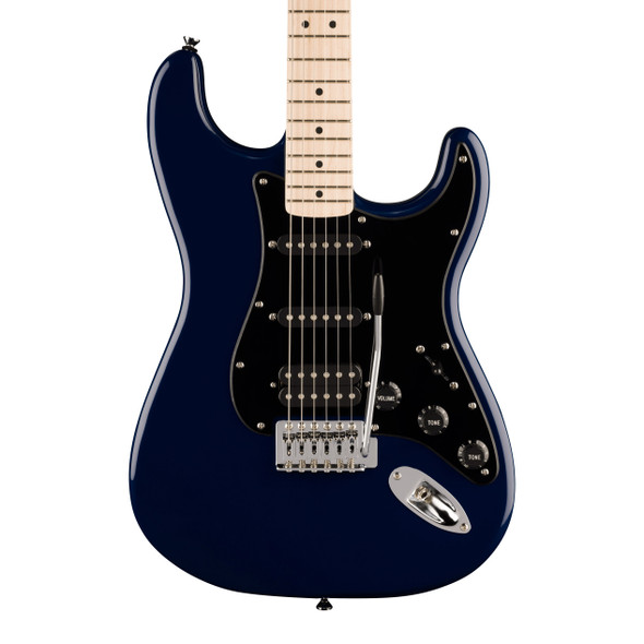 Fender Squier Sonic Stratocaster HSS Electric Guitar, Midnight Blue, Maple 