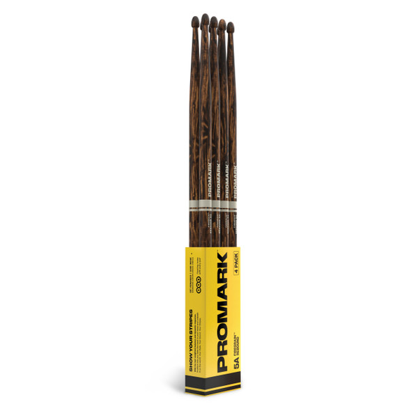 ProMark Rebound 5A FireGrain Hickory Drumstick, Acorn Wood Tip, 4-Pack 