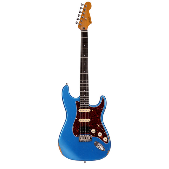 Patina PS-7 LPB R Electric Guitar, Lake Placid Blue Relic 