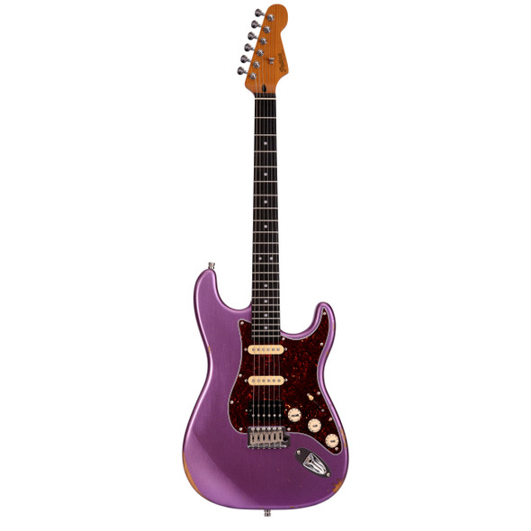 Patina PS-7 PP R Electric Guitar, Purple Relic 