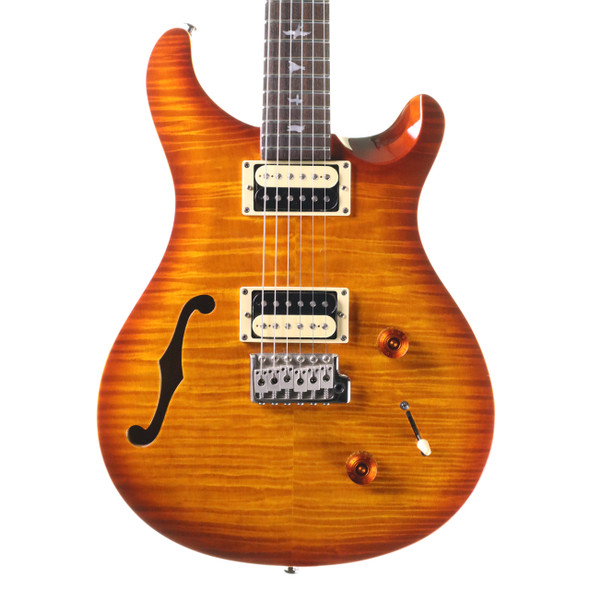 PRS SE Custom 22 Semi-Hollow Electric Guitar, Cherry Sunburst with Gig Bag (pre-owned)