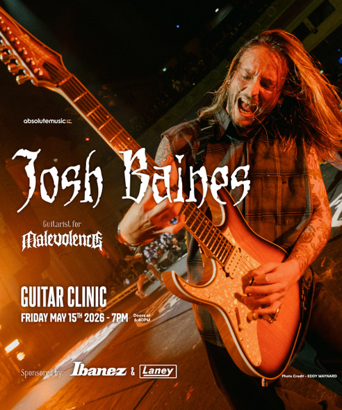 Josh Baines of Malevolence Guitar Clinic Ticket 15/06/2026 